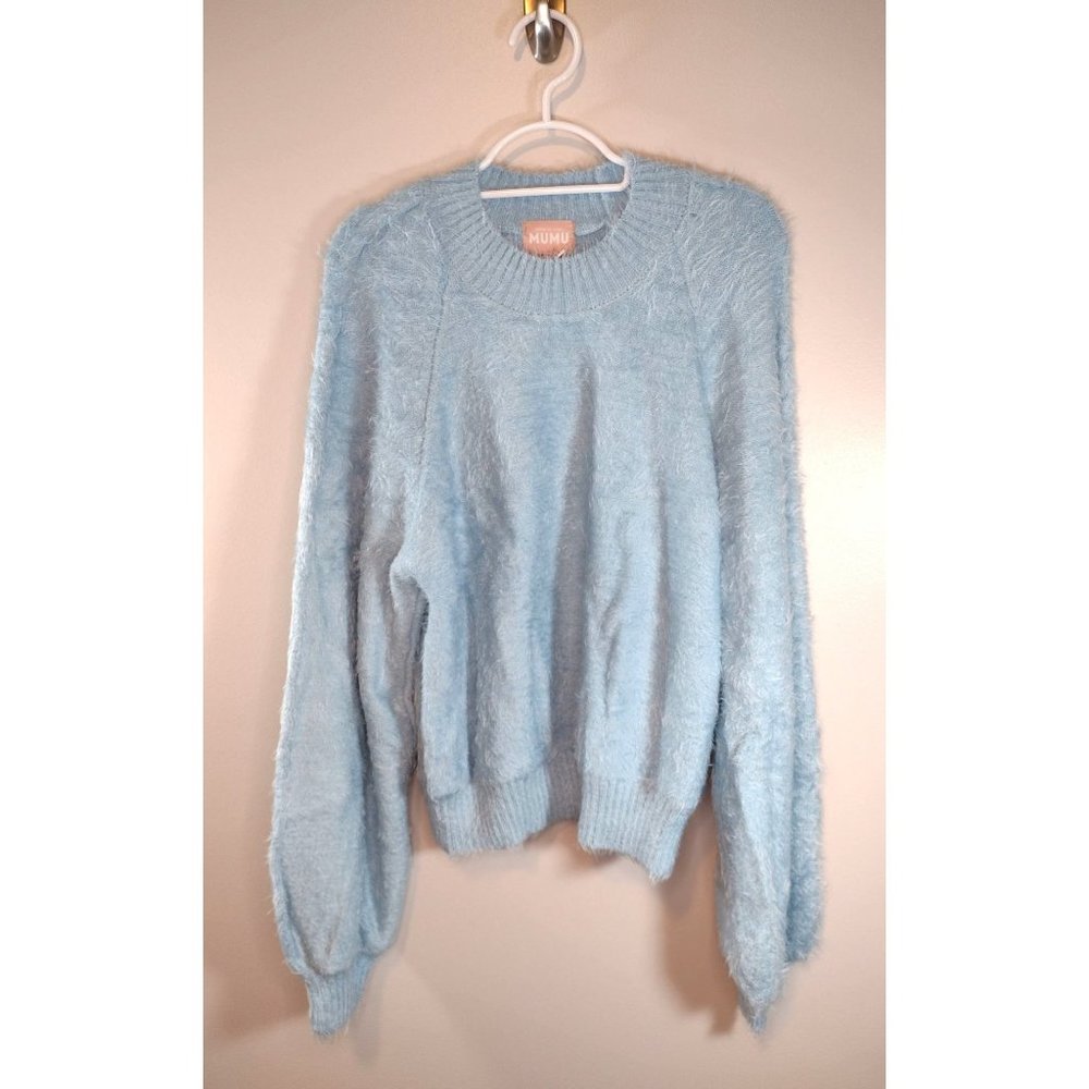 Show Me Your Mumu Vienna Frosty Blue Sweater Size L NWT